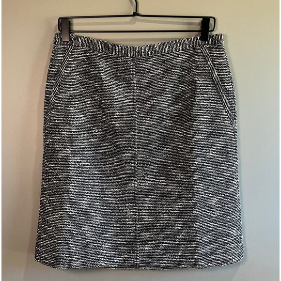 NWT Anne Klein Black and White Short Tweed Skirt Size 8 - Picture 1 of 6